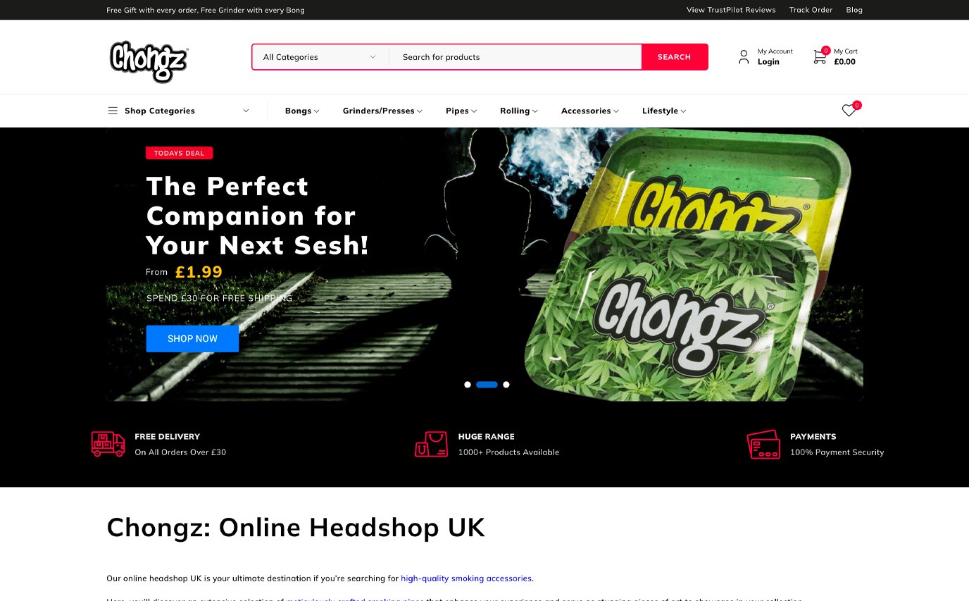 Chongz website by Mediatopia